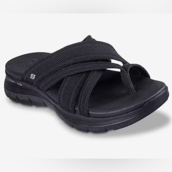NWT Cali from Skechers Yoga Foam “Perfect 4 You” black sandals, size 6 - Picture 4 of 11
